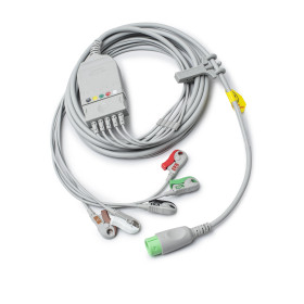  COMEN/PROLIFE--CABO ECG 5 VIAS. Compatível : comen C50,C80,C86; STAR 8000 , 8000E; prolife T, C12