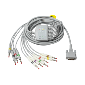 CABO ECG 10 VIAS PINO BANANA 4MM IEC